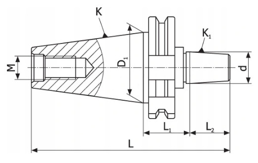 Trn pro vrtačková sklíčidla DIN 40 / 22-32