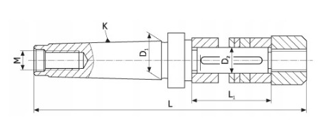 Frézovací trn prodloužený MK2 - 22 mm - DM218