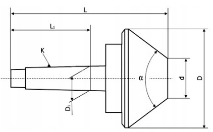 Otočný soustružnický hrot středící na trubky DS5x250