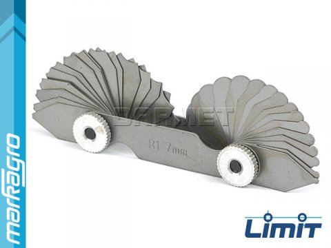 MIERKA  RÁDIUSŮ 1 - 7 MM, 17 + 17 MIEREK - LIMIT (2584-1008)
