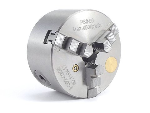 Soustružnické tříčelisťové sklíčidlo samocentrující, litinové - 80 mm (APX3204)