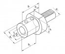 Upínač pro nářadí cylindrické (pro nářadí s vnitřním chlazením) VDI typ E1