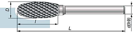 Technická fréza oválná O6mm (0641-500-020-065)
