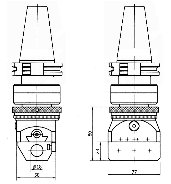 Automatická vyvrtávací hlava DIN 40
