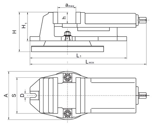 Otočn&yacute; litinov&yacute; strojn&iacute; svěr&aacute;k  FQ 160 / 125