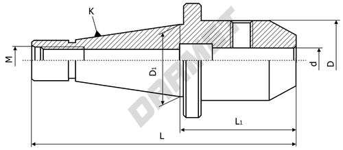 Upínací držák  ISO40 / 20 Weldon - 20mm (DM200)