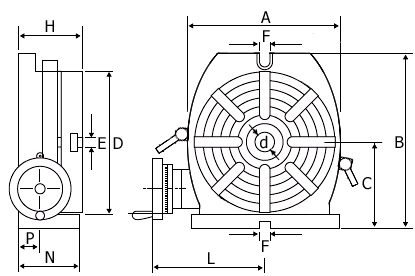 Otočný dělicí stůl frézařský SPZ 320 VH (DM344)