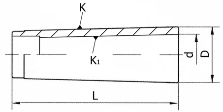 Redukční pouzdro bez unašeče MK 6 / MK 5 (DM1670)